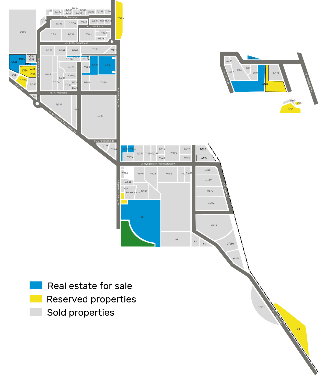 Map of investment areas