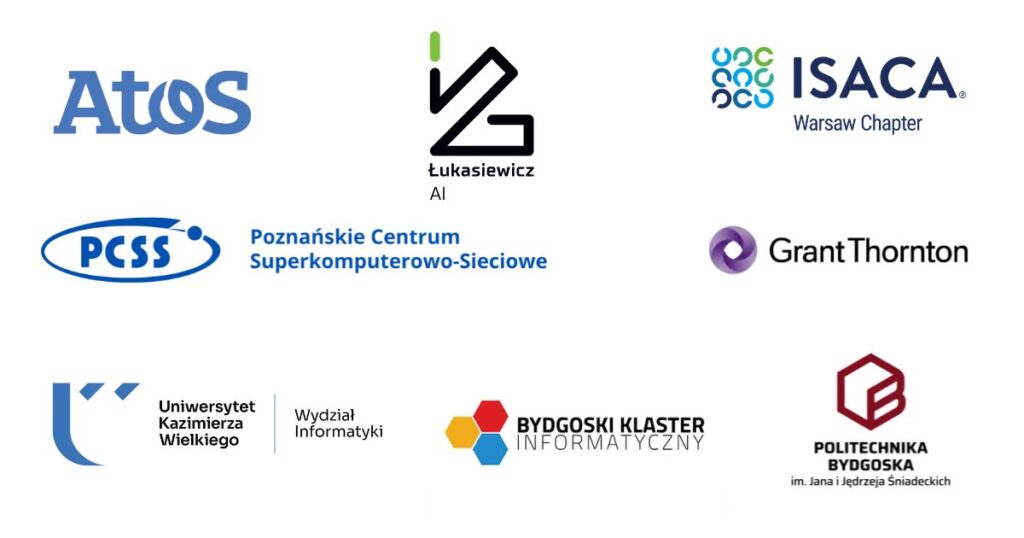 Atos, Sieć Badawcza Łukasiewicz – Instytut Sztucznej Inteligencji i Cyberbezpieczeństwa, ISACA Warsaw Chapter, Poznańskie Centrum Superkomputerowo-Sieciowe, Grant Thorton, Uniwersytet Kazimierza Wielkiego Wydział Informatyki, Bydgoski Klaster Informatyczny, Politechnika Bydgoska